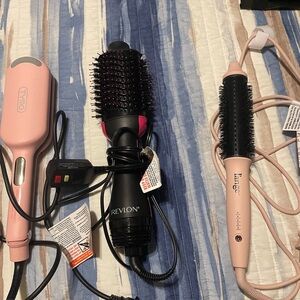 Hair tools - blow dry brush, styling brush & crimper